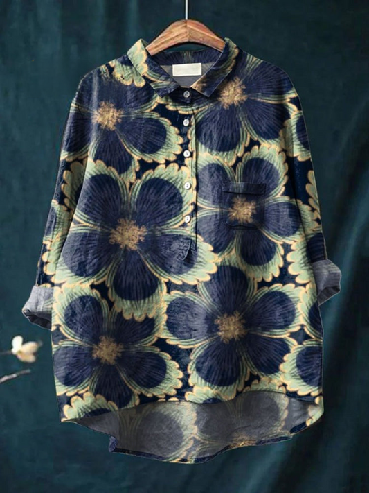 Claudine | Midnight Blossom Shirt