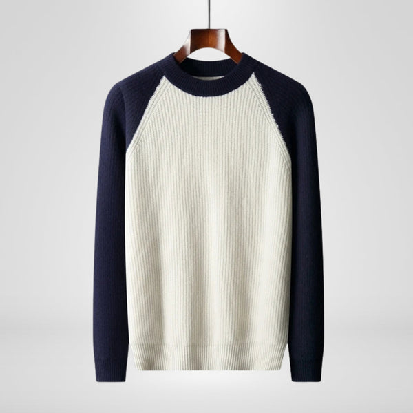 Pullover Herren Rippstrick Raglanärmel Freizeit & Übergangszeit