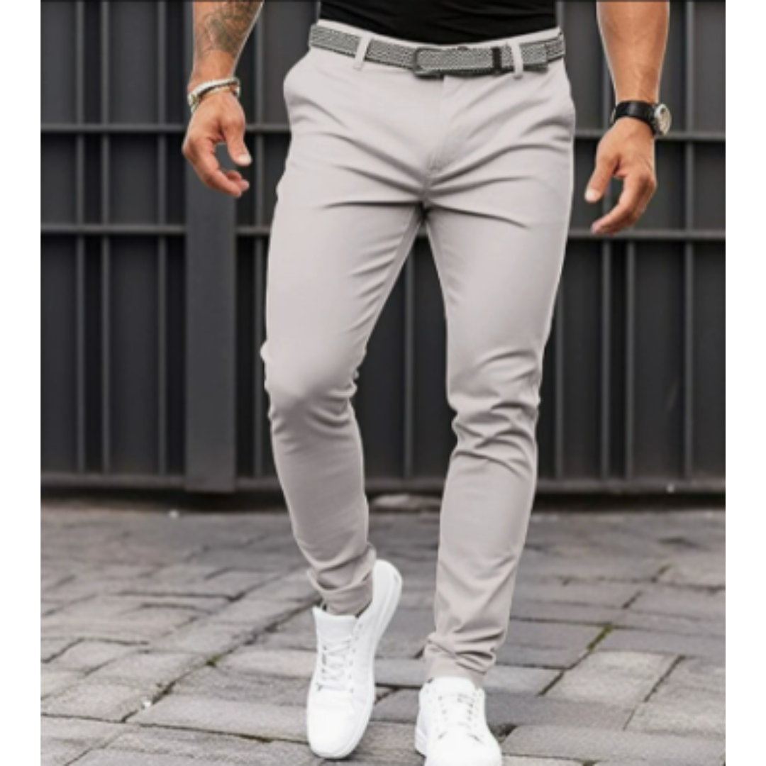Hose Herren Slim Fit I Stretch Hose Freizeit mit Bundverschluss