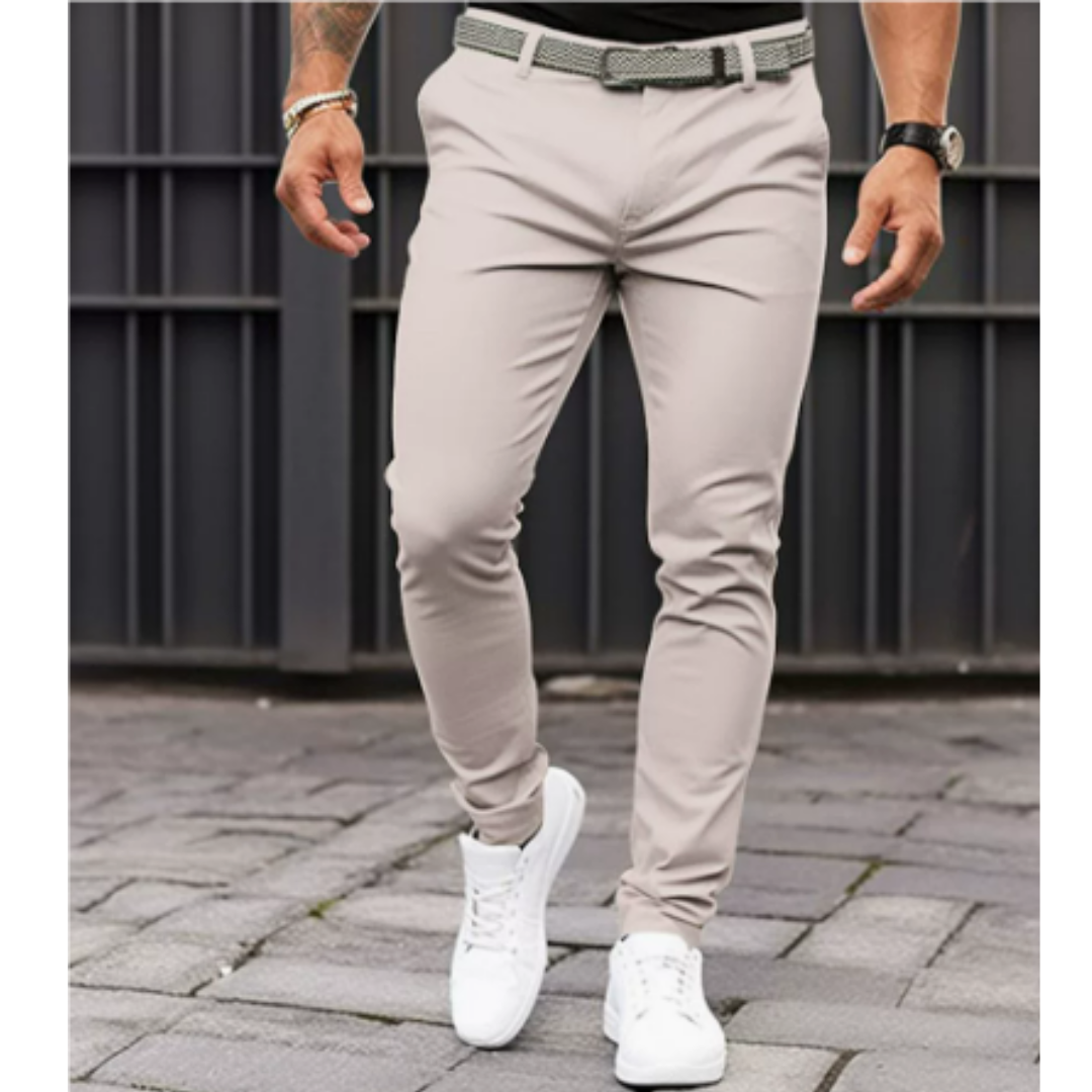 Hose Herren Slim Fit I Stretch Hose Freizeit mit Bundverschluss