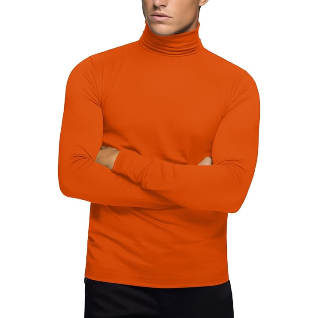 Thermo Rollkragenpullover Herren Slim Fit Winter Outdoor