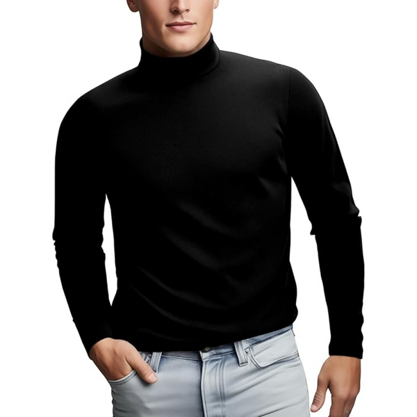 Thermo Rollkragenpullover Herren Slim Fit Winter Outdoor