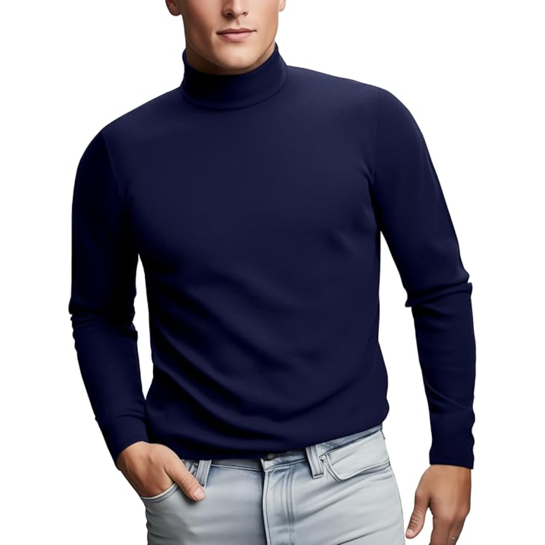 Thermo Rollkragenpullover Herren Slim Fit Winter Outdoor
