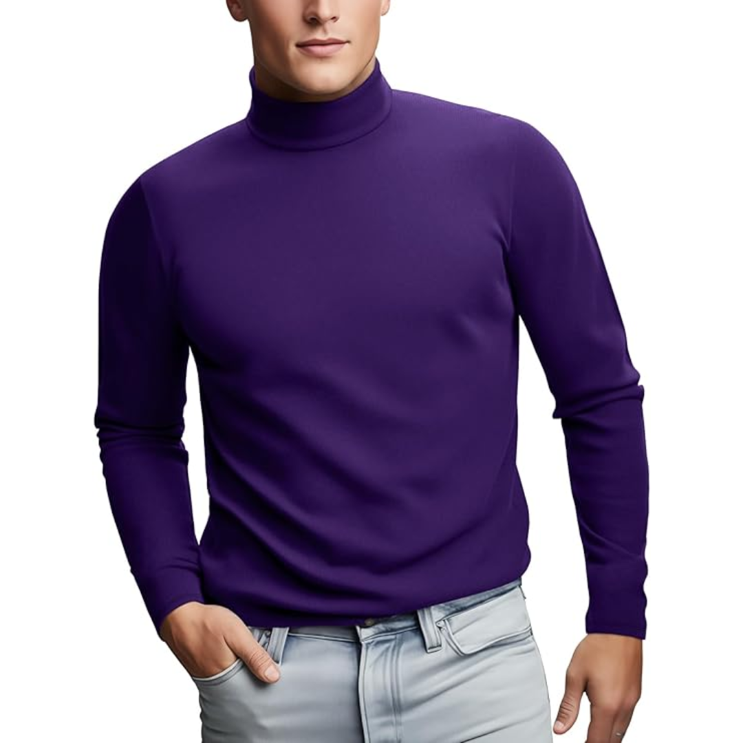 Thermo Rollkragenpullover Herren Slim Fit Winter Outdoor