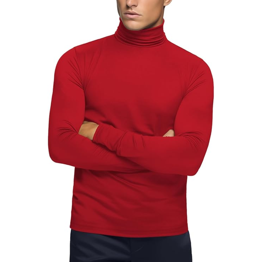 Thermo Rollkragenpullover Herren Slim Fit Winter Outdoor