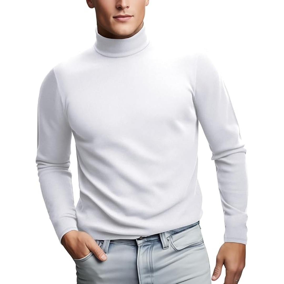 Thermo Rollkragenpullover Herren Slim Fit Winter Outdoor