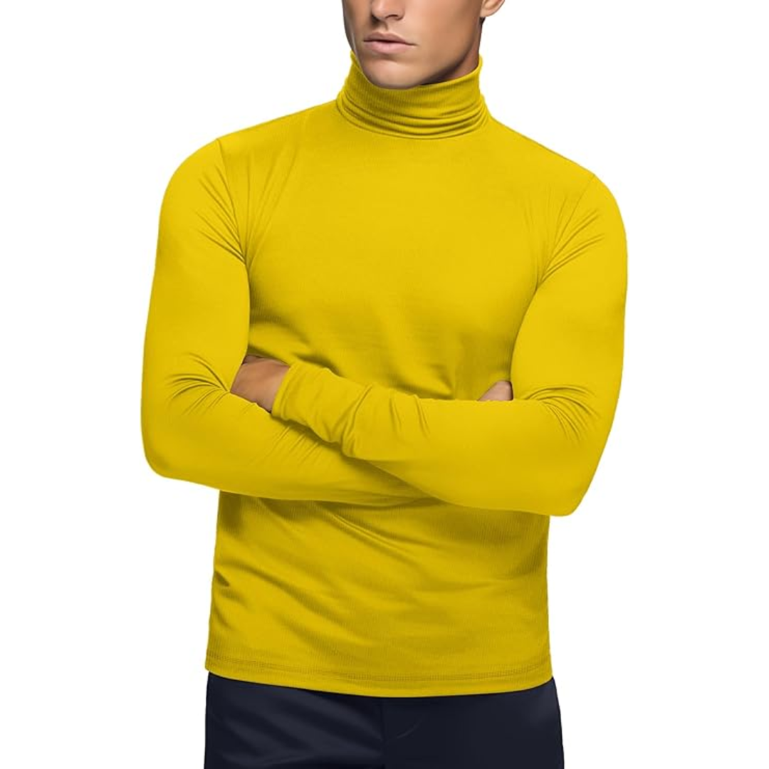 Thermo Rollkragenpullover Herren Slim Fit Winter Outdoor