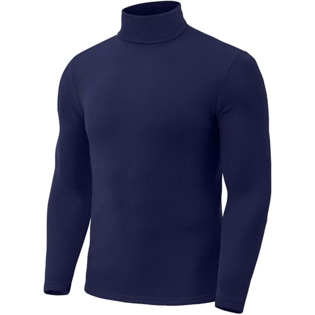 Thermo Rollkragenpullover Herren Slim Fit Winter Outdoor