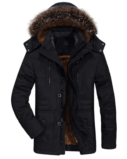 Winterjacke aus Baumwolle mit Kapuze