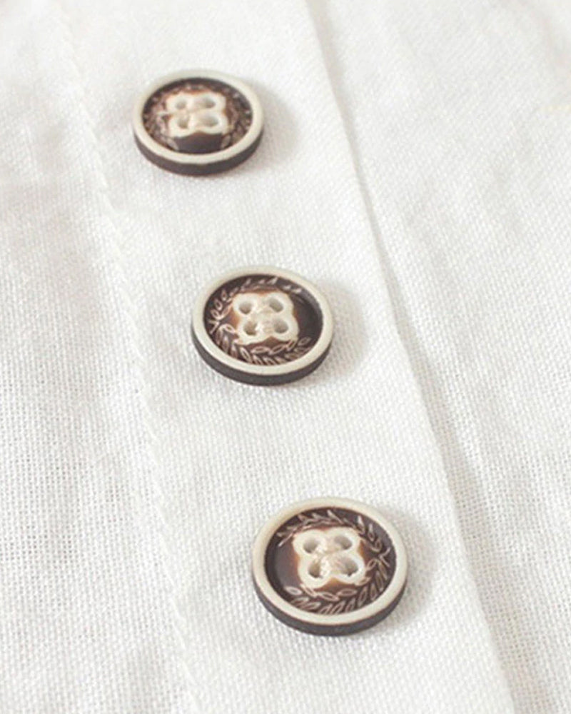 Vera | T-Shirt Damen mit Rundhalsausschnitt und Knopfverschluss | Bequeme Baumwoll-Leinen-Mischung für Alltag und Freizeit 8