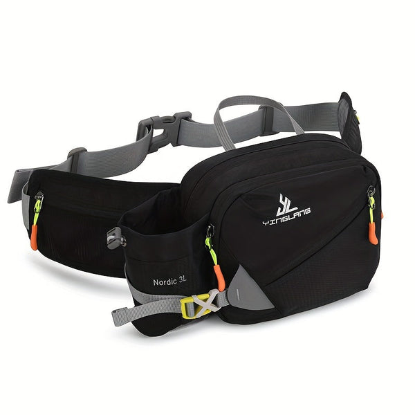 Laufgürteltasche für Outdoor-Sportler mit Flaschenhalter und Reißverschlusstaschen