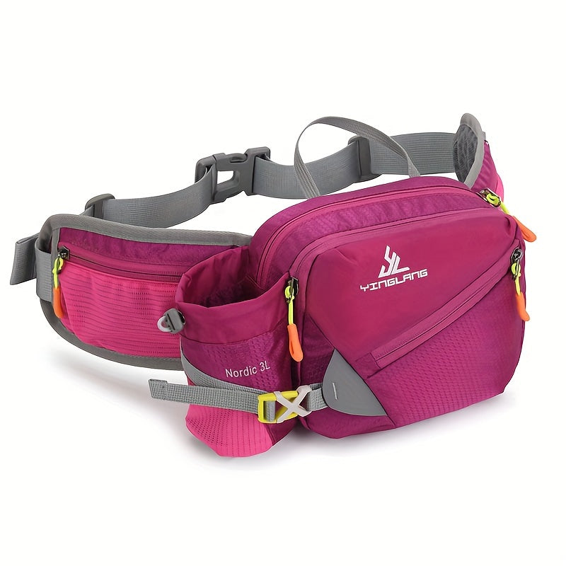 Laufgürteltasche für Outdoor-Sportler mit Flaschenhalter und Reißverschlusstaschen