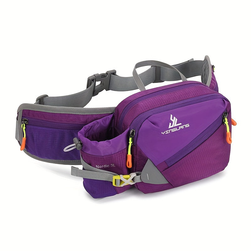 Laufgürteltasche für Outdoor-Sportler mit Flaschenhalter und Reißverschlusstaschen