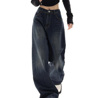Baggy Jeans Damen Wide Leg Schnitt für Frühling & Sommer Lässige Boyfriend Denim