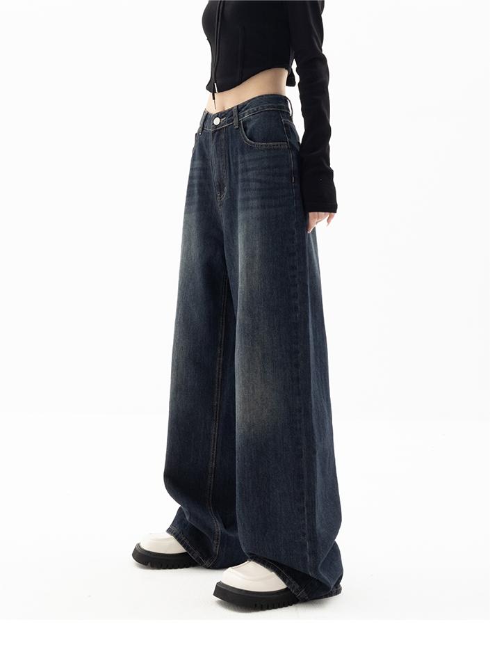 Vintage Boyfriend Jeans | Dunkelblaue Baggy Jeans mit Bequemer Passform | Lässiger Stil für Modische Outfits 2