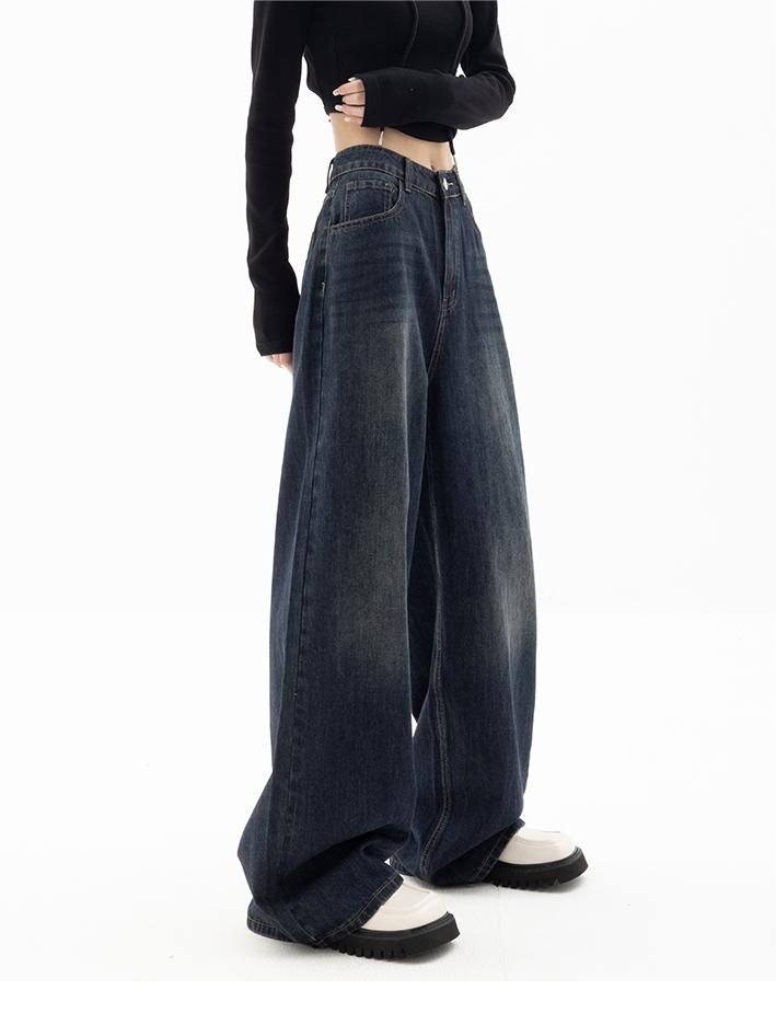 Vintage Boyfriend Jeans | Dunkelblaue Baggy Jeans mit Bequemer Passform | Lässiger Stil für Modische Outfits 3