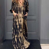Vintage Maxikleid Damen mit Taschen Lockeres Sommerkleid für Freizeit und Urlaub