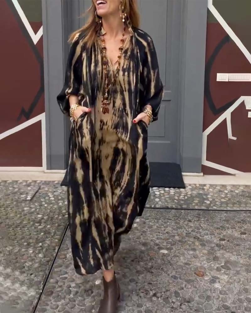 Vintage Maxi Kleider | Baumwollmischung mit Taschen | Lässiger Stil für Alltag und Sommer 1