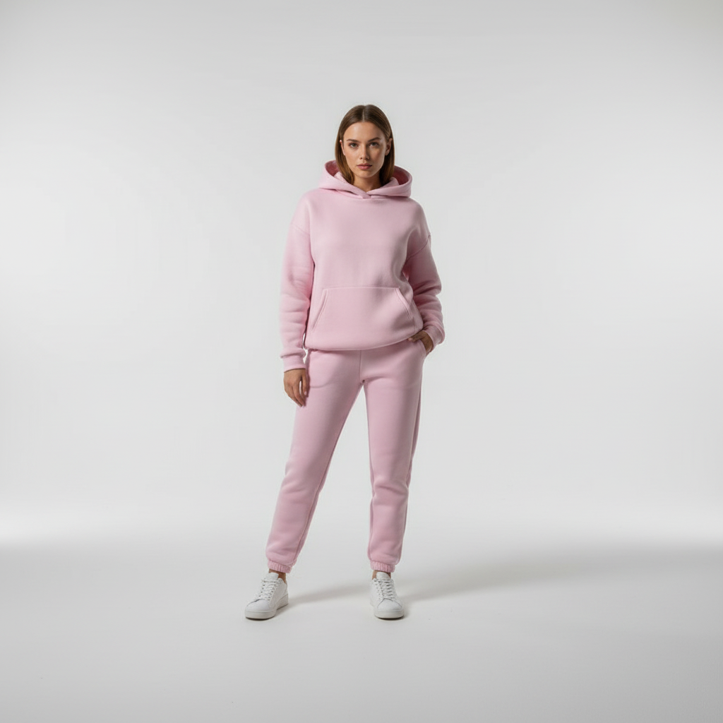 Freizeitset Damen Locker Warm Winter Thermo Hoodie & Jogginghose