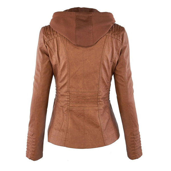 Wetterfeste Lederjacke Damen mit Kapuze I Die ideale Jacke für jede Jahreszeit