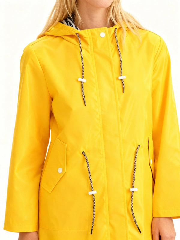 Wetterfester Trenchcoat mit Kapuze I Übergangsjacke