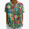 Damenhemd Relaxed Fit mit floralem Muster und Knopfverschluss