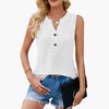 Damen Ärmellose Bluse V-Ausschnitt Casual Regular Fit Sommer
