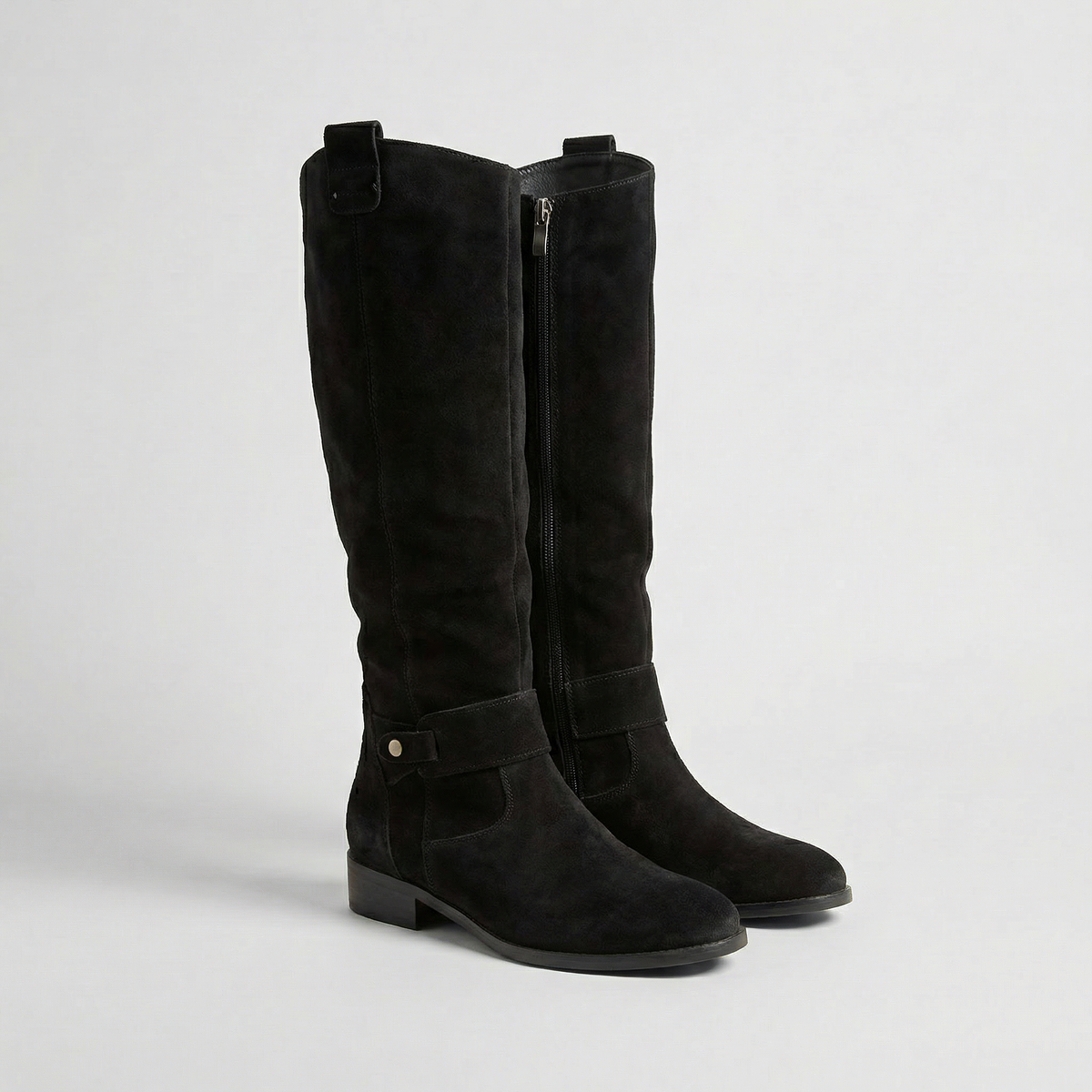 Schlupfstiefel Damen Wildlederoptik Knöchelhoch Sommer Elegant