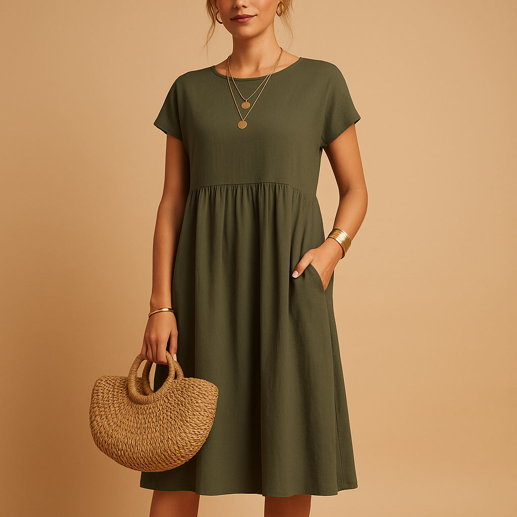 Sommerkleid Damen Regular Fit Elegant Freizeit & Alltag