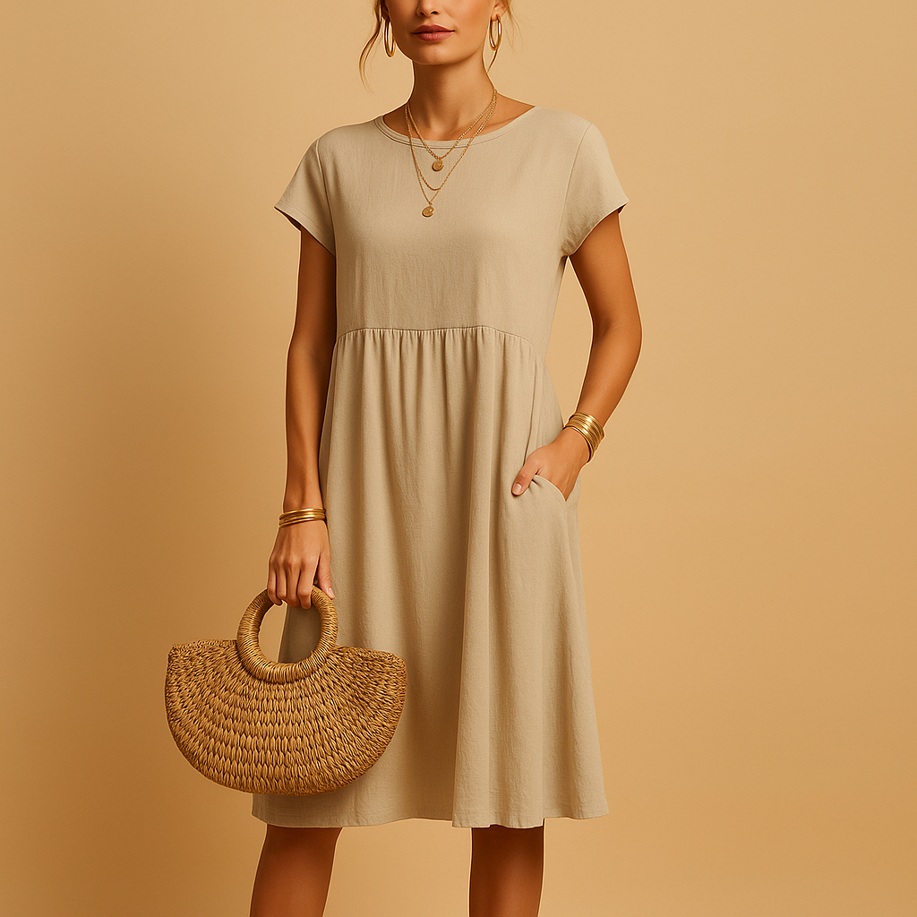 Sommerkleid Damen Regular Fit Elegant Freizeit & Alltag