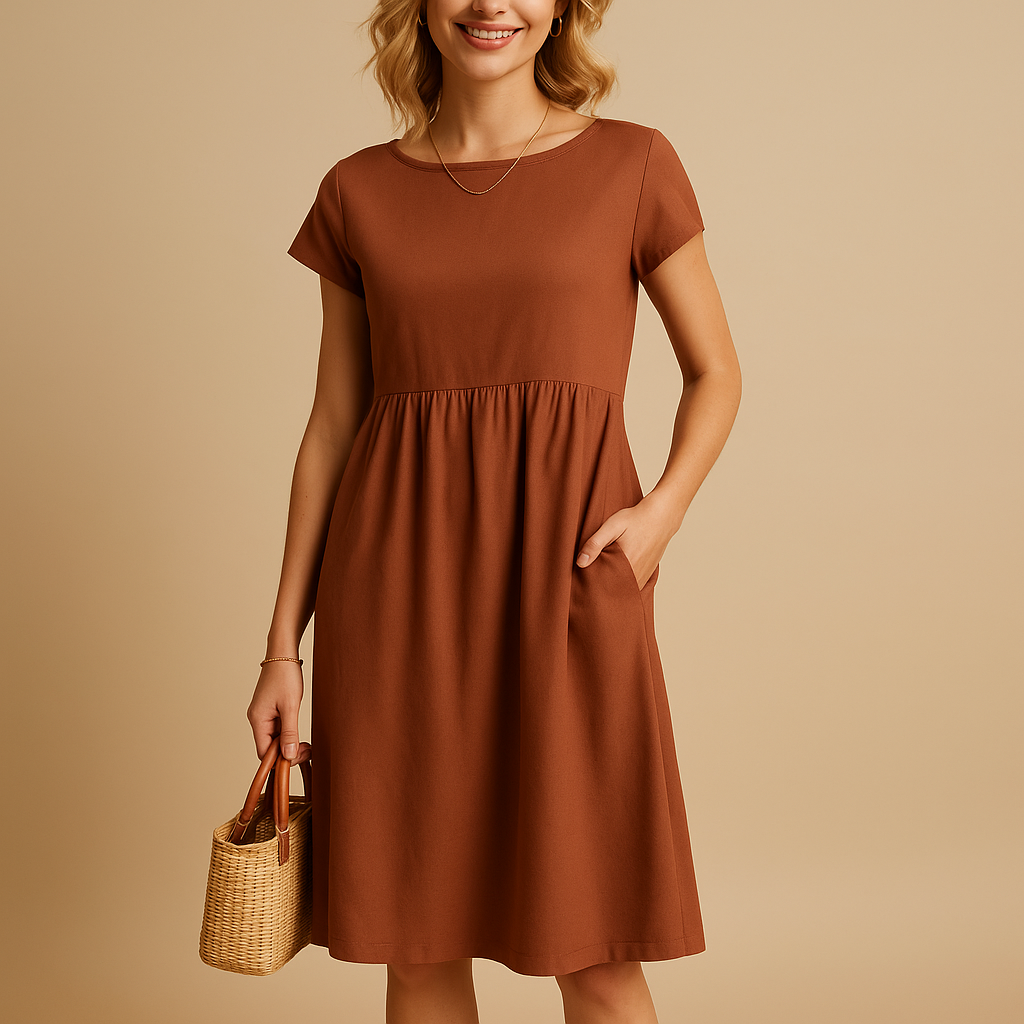 Sommerkleid Damen Regular Fit Elegant Freizeit & Alltag