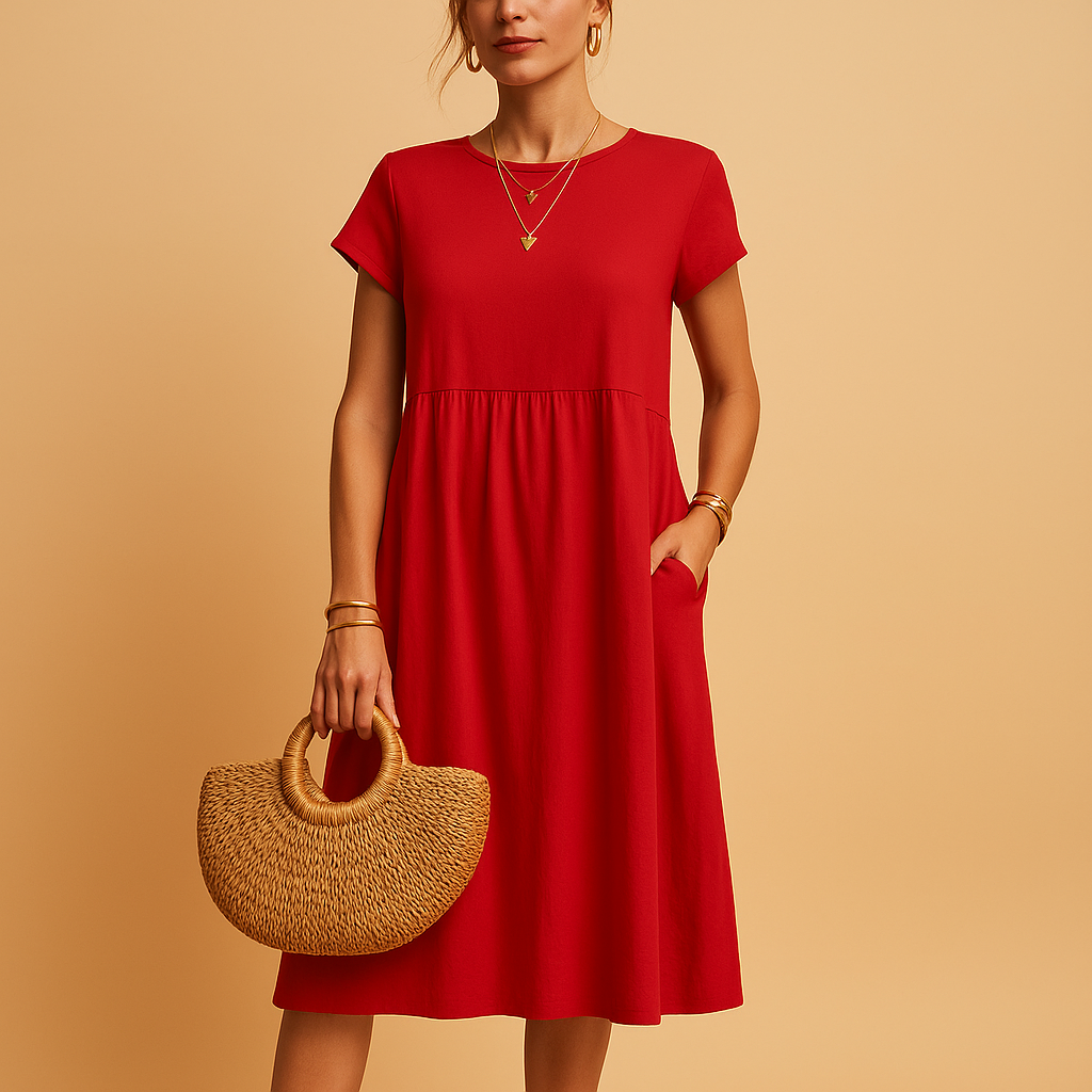 Sommerkleid Damen Regular Fit Elegant Freizeit & Alltag