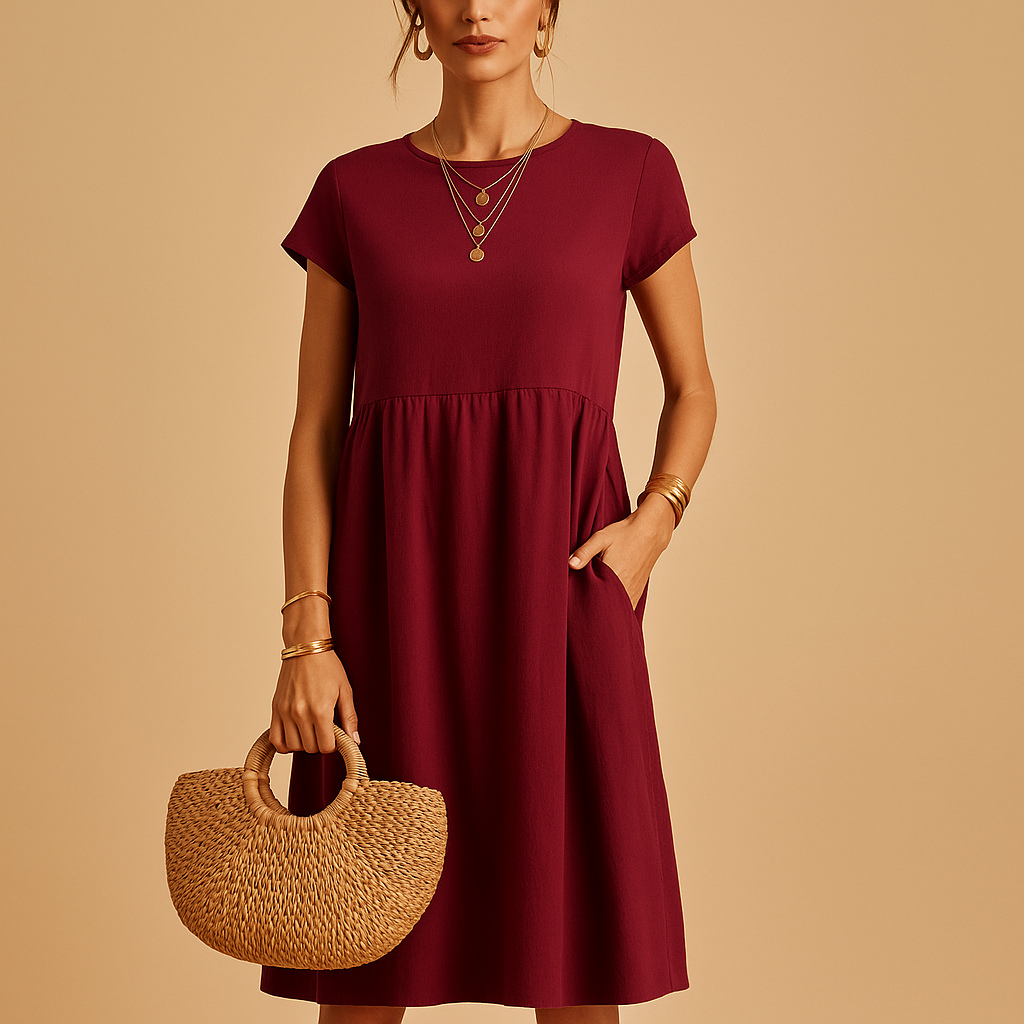 Sommerkleid Damen Regular Fit Elegant Freizeit & Alltag
