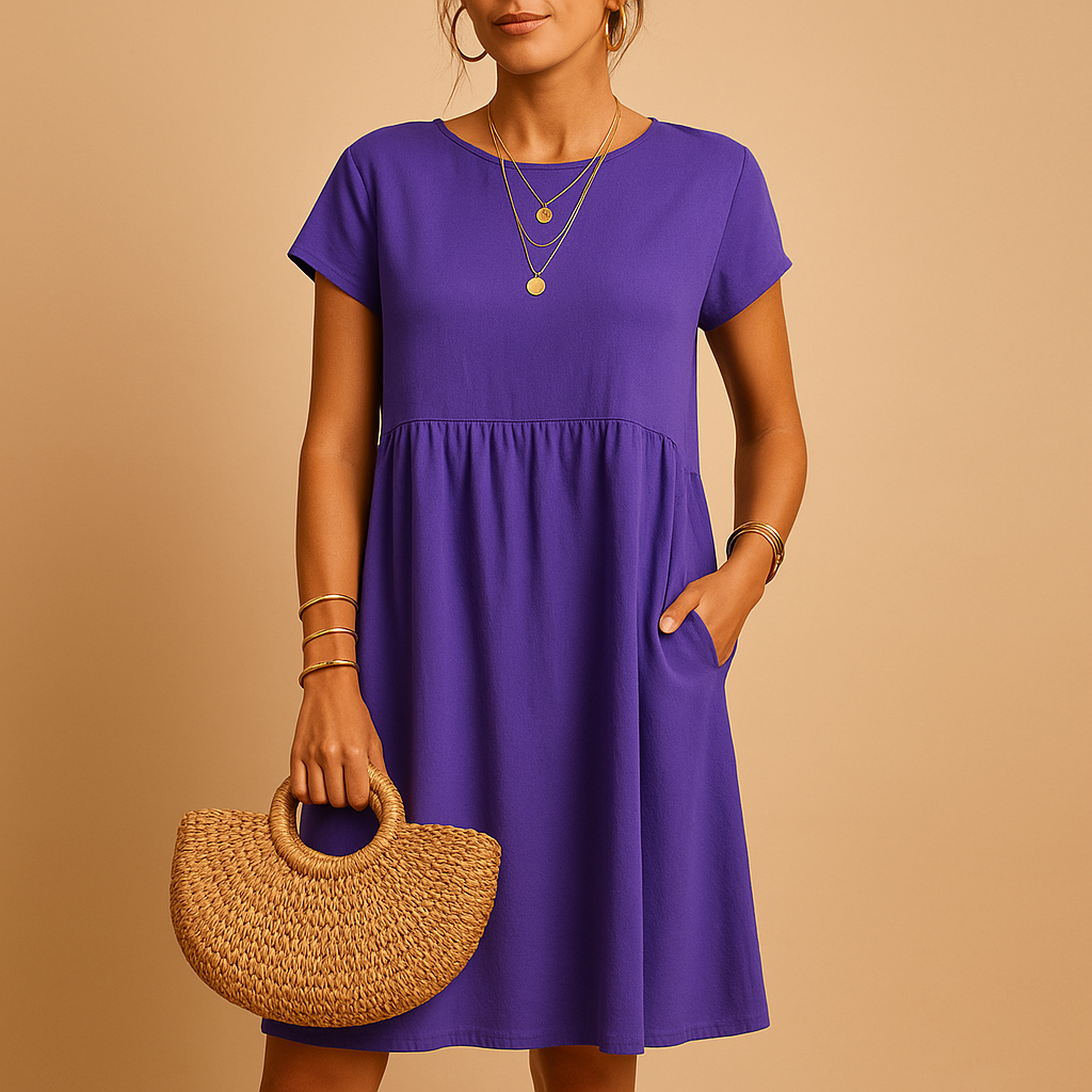 Sommerkleid Damen Regular Fit Elegant Freizeit & Alltag