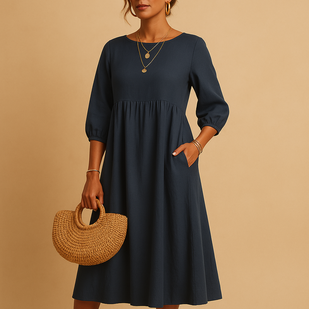 Sommerkleid Damen Regular Fit Elegant Freizeit & Alltag