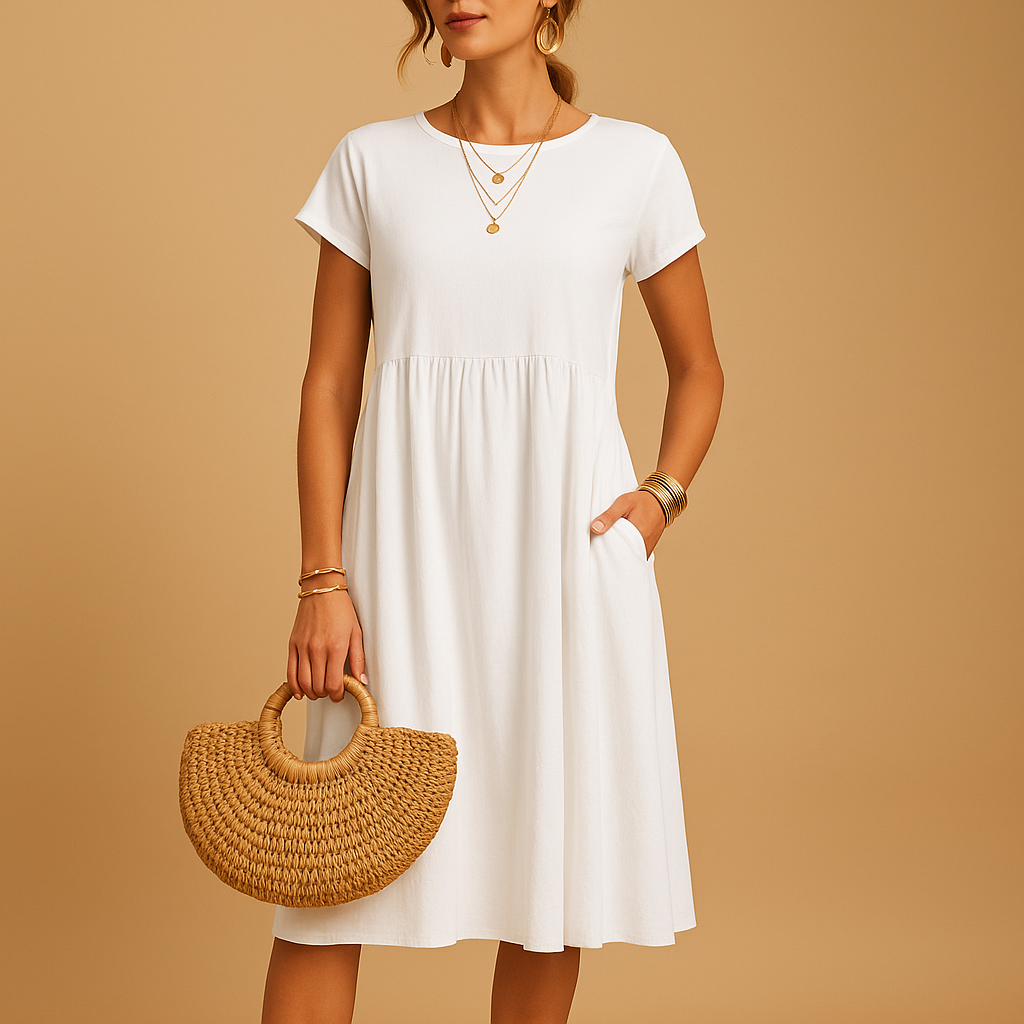 Sommerkleid Damen Regular Fit Elegant Freizeit & Alltag