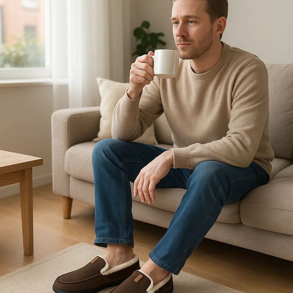 TERRAWOOL – Gemütliche Herren Slipper aus Synthetischer Wolle
