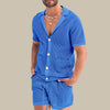 Zweiteiliges Loungewear Set mit Kurzarmhemd & Shorts | Bequemes Lounge und Wear für Entspannung zu Hause