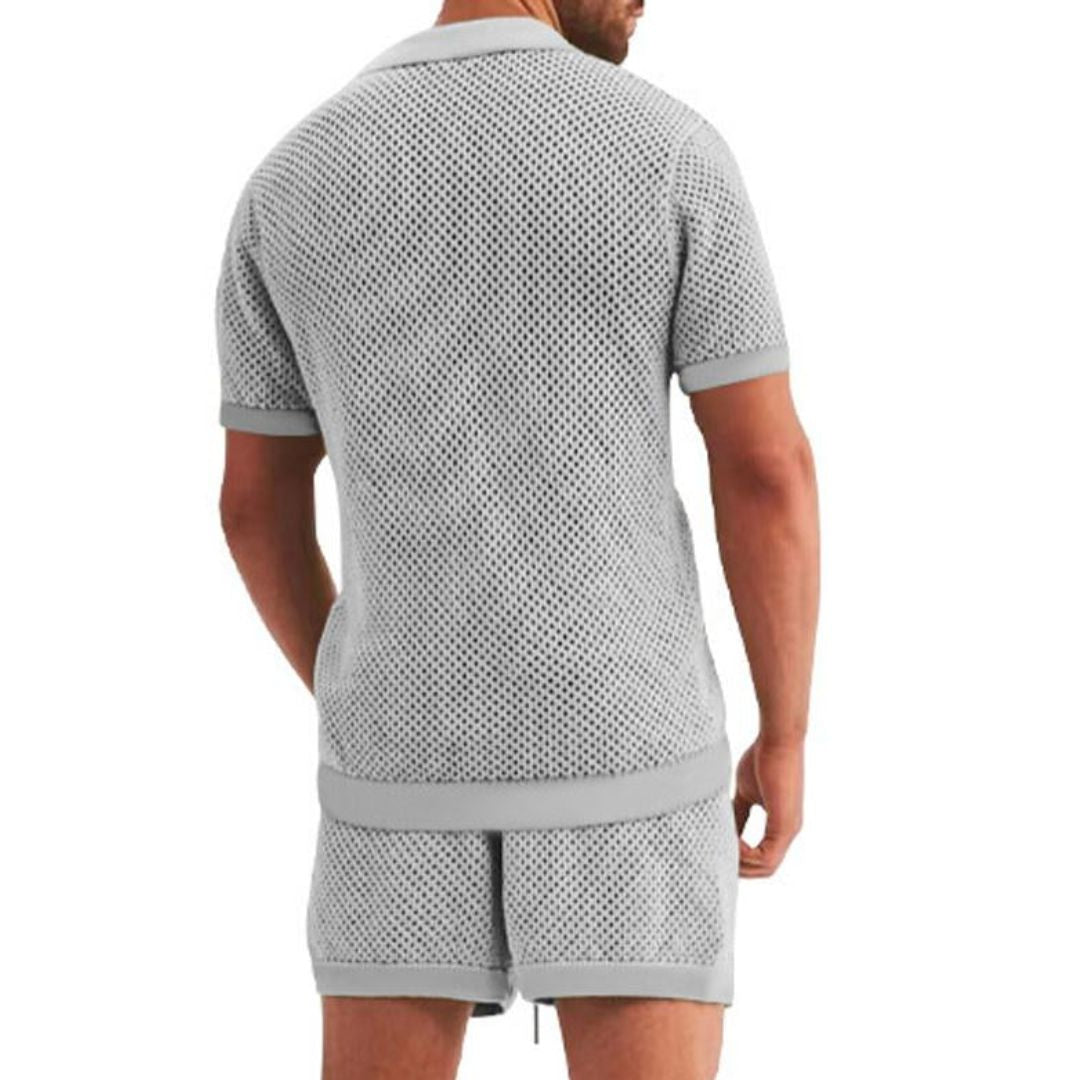 Zweiteiliges Loungewear Set mit Kurzarmhemd & Shorts | Bequemes Lounge und Wear für Entspannung zu Hause 5