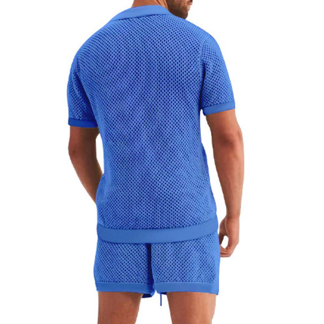 Zweiteiliges Loungewear Set mit Kurzarmhemd & Shorts | Bequemes Lounge und Wear für Entspannung zu Hause 8