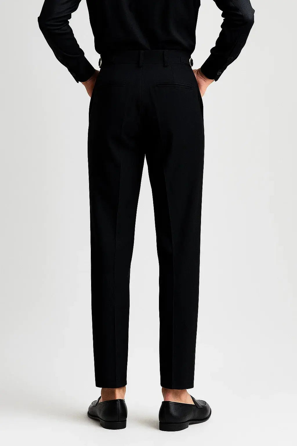 Hose Herren Modern Fit Elegant mit Falten und Umschlag Saum