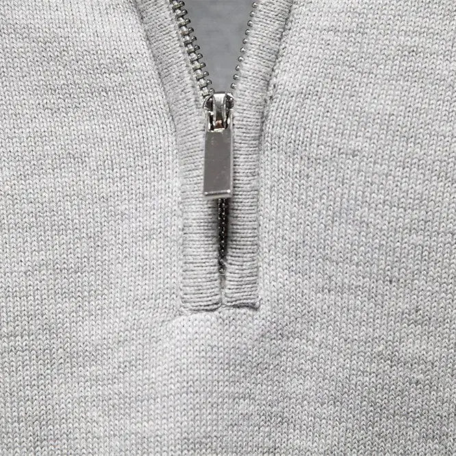 Strickpullover mit halbem Reissverschluss