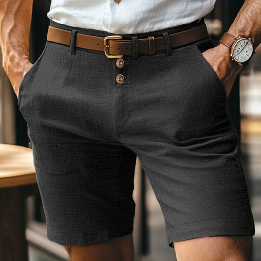 Rupert | Short Homme Regular Fit Été Léger Bouton