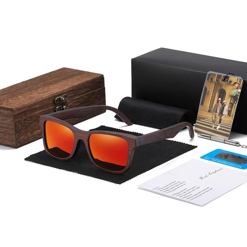 Sonnenbrille Herren Freizeit Polarisiert Bambusrahmen