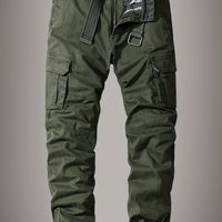 Cargohose Herren Relaxed Fit Freizeit & Alltag Bestickt