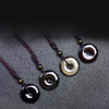 Halskette Unisex Tibetanischer Obsidian Schutz Schmuck