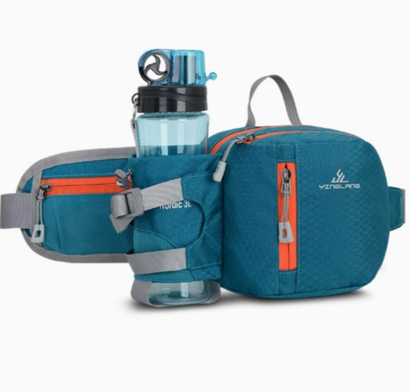 Laufgürteltasche für Outdoor-Sportler mit Flaschenhalter und Reißverschlusstaschen