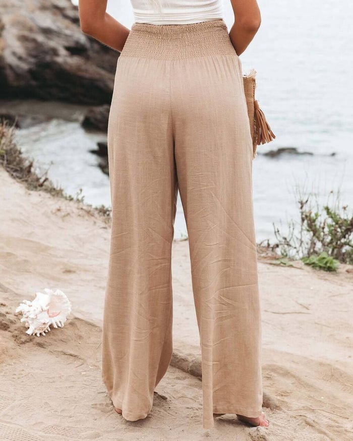 Weite Breite Stoffhose Damen Locker Casual Frühling & Sommer