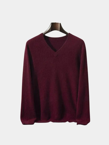 Cross & Crown Kaschmir V-Neck Strickpullover
