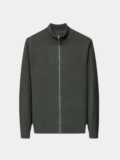 Cross & Crown Cashmere Zip Turtleneck Pullover